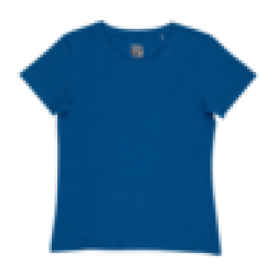 Ladies Blue Every Wear Crewneck T-Shirt Size S - XXL