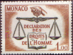 Monaco 1964 Declaration Of Human Rights Unmounted Mint 599 Complete Set