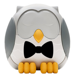 Feather The Owl Decals - Black Boy Bow