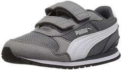 Puma Baby St Runner Nl Velcro Kids Sneaker Steel Gray White 4 M Us Toddler