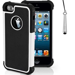 Case For Apple Iphone 5S 5 Se Shockproof Phone Cover With Screen Protector Ichoose White