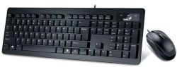 Genius Slimstar C130 USB Wired Keyboard + Wired Mouse Black
