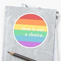 Love Is Not Choice - Lgbtq+ Pride Sticker Stickers 3 Pcs pack Perfect For Water Bottle Laptop Phone Extra Durable Vinyl Decal