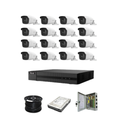 Hilook By Hikvision 16 Ch 2MP Ip Audio Camera Kit - 16CH Nvr With 16 Poe - 16 X 2MP Ip Cameras 30M Ir