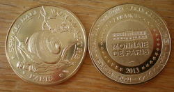 Medal Tourism Montmartre Dali Snail France Monnaie Paris 2013