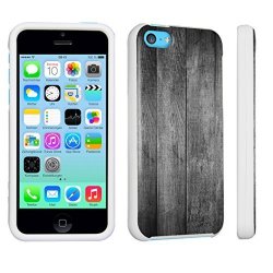 Durocase Apple Iphone 5C Hard Case White - Vintage Black Wood