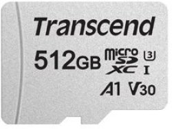 Transcend 512GB Micro Sdxc Card - Class 10 Uhs-i U1 U3 V30 A1 With Sd Adaptor
