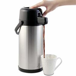 Airpot Coffee Carafe - Tomakeit 3L 102 Oz Airpot Beverage Dispenser Insulated Stainless Steel Large Coffee Thermal - Pump Action Airpot For Hot cold Water