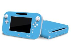 ICE Blue Vinyl Decal Faceplate Mod Skin Kit For Nintendo Wii U Console By System Skins