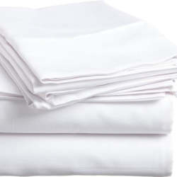 180 Thread Count Poly Percale Duvet Cover Sets Double - White