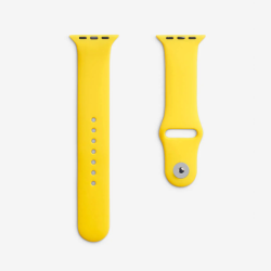 Soft Durable Elastic Waterproof Silicone Apple Watch Strap - Yellow