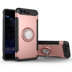 Jdon-case Cases Covers For Huawei P10 Plus Magnetic 360 Degree Rotation Ring Armor Protective Case For Huawei P10 Plus Size : MEC6570RG
