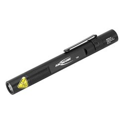 Ansmann Future T120 Professional Car Pen Light In Black Handy Outdoor LED Torch With Highly Efficient Reflector System 130 Lumen And Splash-proof IP54