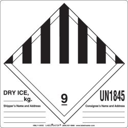 Labelmaster HML11-DICE Dry Ice Label Hazmat 4.75" X 4" Pack Of 500