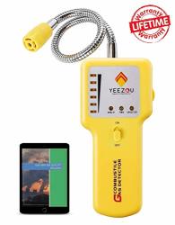 Natural Gas Detector Propane Gas Leak Detector Gas Sniffer Portable Combustible Explosive Gas Sensor Tester: Methane Butane Lpg Lng Sound & LED Warning Gas Leak Detector