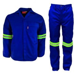 Blue Adult 2-PIECE Conti-suit Overall With Reflective Tape Size 42