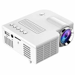 LINBING123 LED Home Miniature Projector Video Projector Updated Lcd Technology Support 1080P Portable MINI Multimedia Projector Ideal For Home Theater White