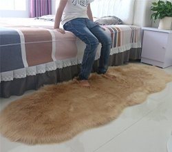 Deluxe Soft Modern Faux Sheepskin Shaggy Area Rugs Children Play Carpet For Living & Bedroom Sofa