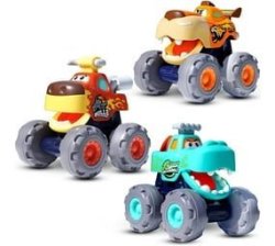- Friction Powered Toy Cars pull Back Toy Cars Toddler Toys - 3-PIECE