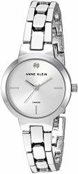 Anne Klein Women's AK 3235SVSV Diamond-accented Silver-tone Bracelet Watch