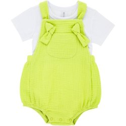 Made 4 Baby Boys 2 Piece Dungaree Romper 12-18M
