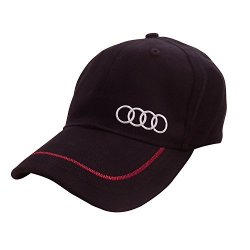 Audi Official Stylized Stitch Black Baseball Cap