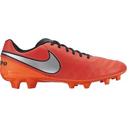 Nike Men's Soccer Cleats Tiempo Genio II Leather Fg Crimson Cleats 6.5