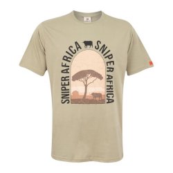 Sniper Africa Mens African Sunset T-Shirt Khaki