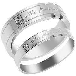 Women - Size 7 - Xahh Stainless Steel Couples Ring Set For Men Woman Fashion Design Cubic Zirconia Engagement Wedding Band