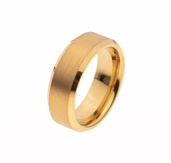 Tungsten Carbide Rings - Thick Gold