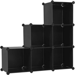 6-CUBE Storage Organizer Closet Shelves Plastic Cabinet