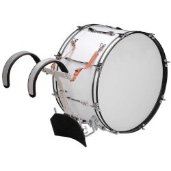 26" Marching Bass Drum With Carrier & Mallet
