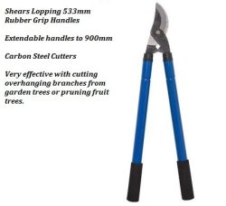 1 X Shears Lopping 533mm Rubber Grip - Extends To 900mm Only 6 In Stock