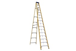 16 Step Single Sided Partial Fibre-glass Ladder