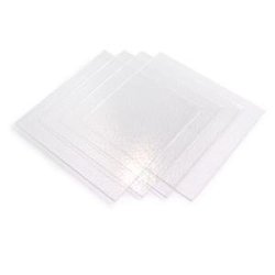 System 96 8INCH Clear Glass Squares - 4 Pack