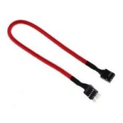BitFenix.com Bitfenix Alchemy Multisleeved 9-PIN Audio Extension Cable 30CM Red