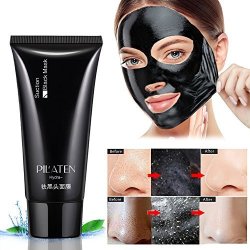Pil'aten Charcoal Black Mask Purifying Blackhead Acne Remover Peel-off Facial Cleaning Face Mask 60ML