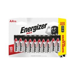 Energizer Max Alkaline Aa Battery Card Of 16