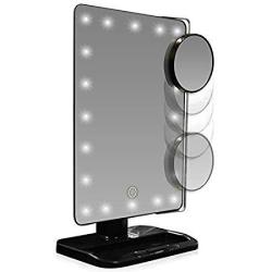 Igia Makeup Mirror With Lights And Magnification Touch Sensitive LED Lights And X5 Magnification Additional Mirror