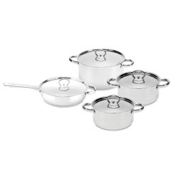 No Brand - Zellini 8 Piece Stainless Steel Cookware Set