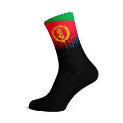 Eritrea Flag Socks - Large Black