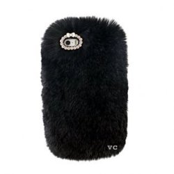 Cell Accessories Samsung Cozy Fur Phone Case Black