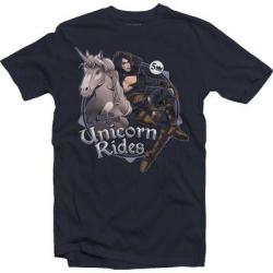 The Witcher 3- Unicorn Rides-mens Tee- Navy XL