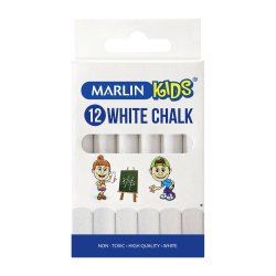 Marlin Kids White Chalk 12'S Pack Of 12