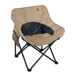 Camping Portable Moon Shape Folding Chair- Brown