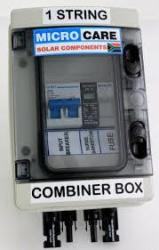 1 String Solar Panels - Combiner Box: Low Voltage