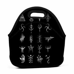 Kilily Bloodborne Caryll Runes Men Women Kids Insulated Lunch Bag Tote Reusable Lunch Box For Work Picnic School