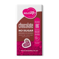 Mojome Sugar Free Vegan Chocolate Cacao Nib & Salt 80G 86% Cacao