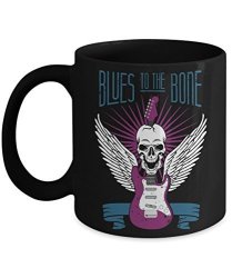 Blues To The Bone - Lively Acoustic Guitar Mug - Bass- Hero- Chord- Gibson- Martin-elvis Presley- Themed- Amp-jackson- Taylor-creative Player-guild - Ceramic Tea Cup