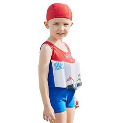 Gogokids Boys Float Suit Floating Swimwear Kids One Piece Buoyancy Swimsuit Baby Sleeveless Swimming Costume Swim Training 